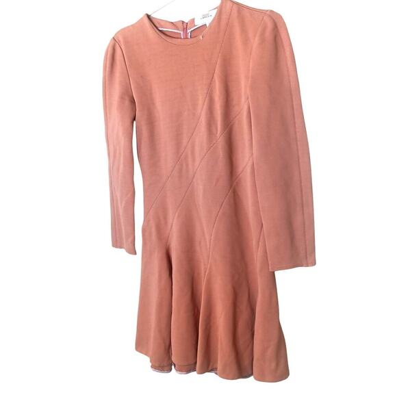Carven Bois De Rose Crepe Hourglass Crew Dress SZ 38 - Picture 4 of 11
